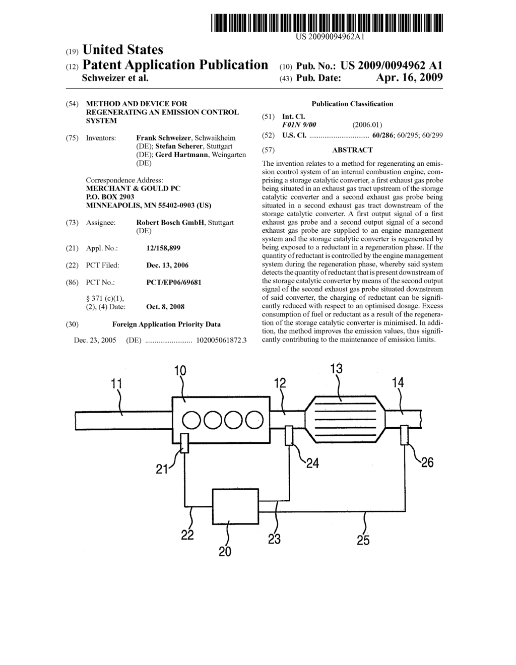 METHOD AND DEVICE FOR REGENERATING AN EMISSION CONTROL SYSTEM - diagram, schematic, and image 01