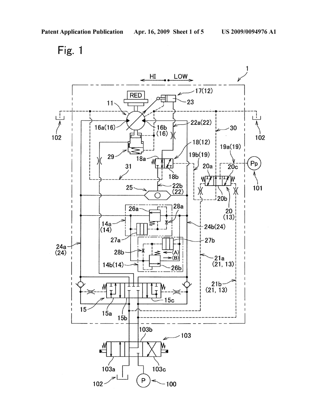 VARIABLE HYDRAULIC MOTOR DRIVING DEVICE - diagram, schematic, and image 02