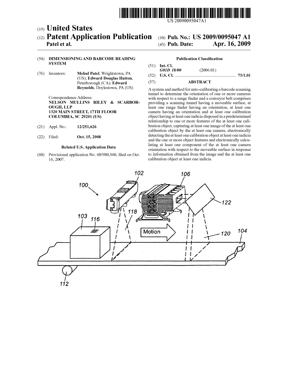 DIMENSIONING AND BARCODE READING SYSTEM - diagram, schematic, and image 01