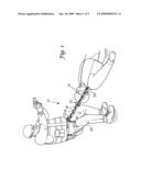 Hands free extraction drag strap diagram and image