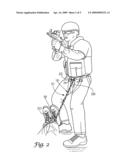 Hands free extraction drag strap diagram and image