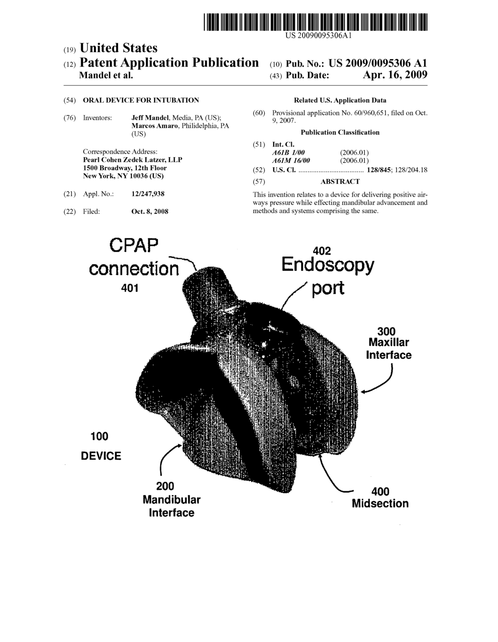 ORAL DEVICE FOR INTUBATION - diagram, schematic, and image 01