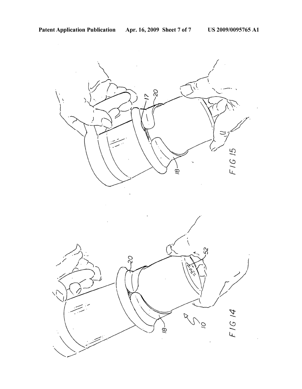 Retaining means for insulated sleeve usable with universal cup holder - diagram, schematic, and image 08