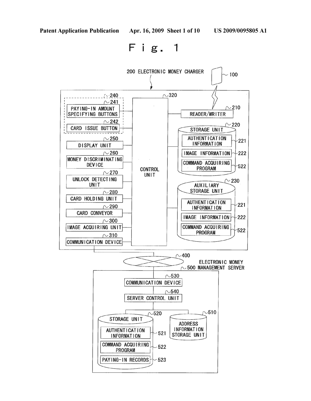 ELECTRONIC MONEY PAYING-IN SYSTEM - diagram, schematic, and image 02