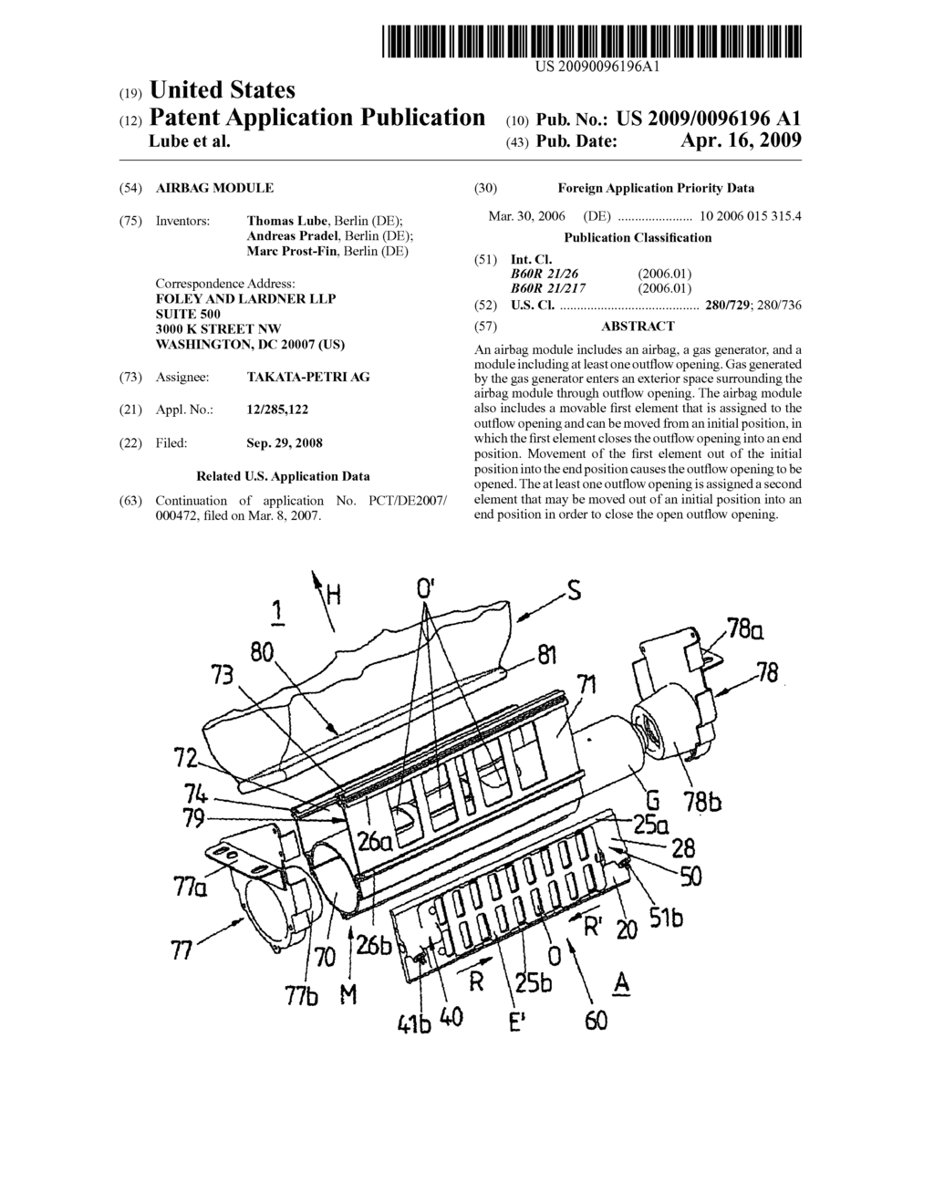 Airbag module - diagram, schematic, and image 01