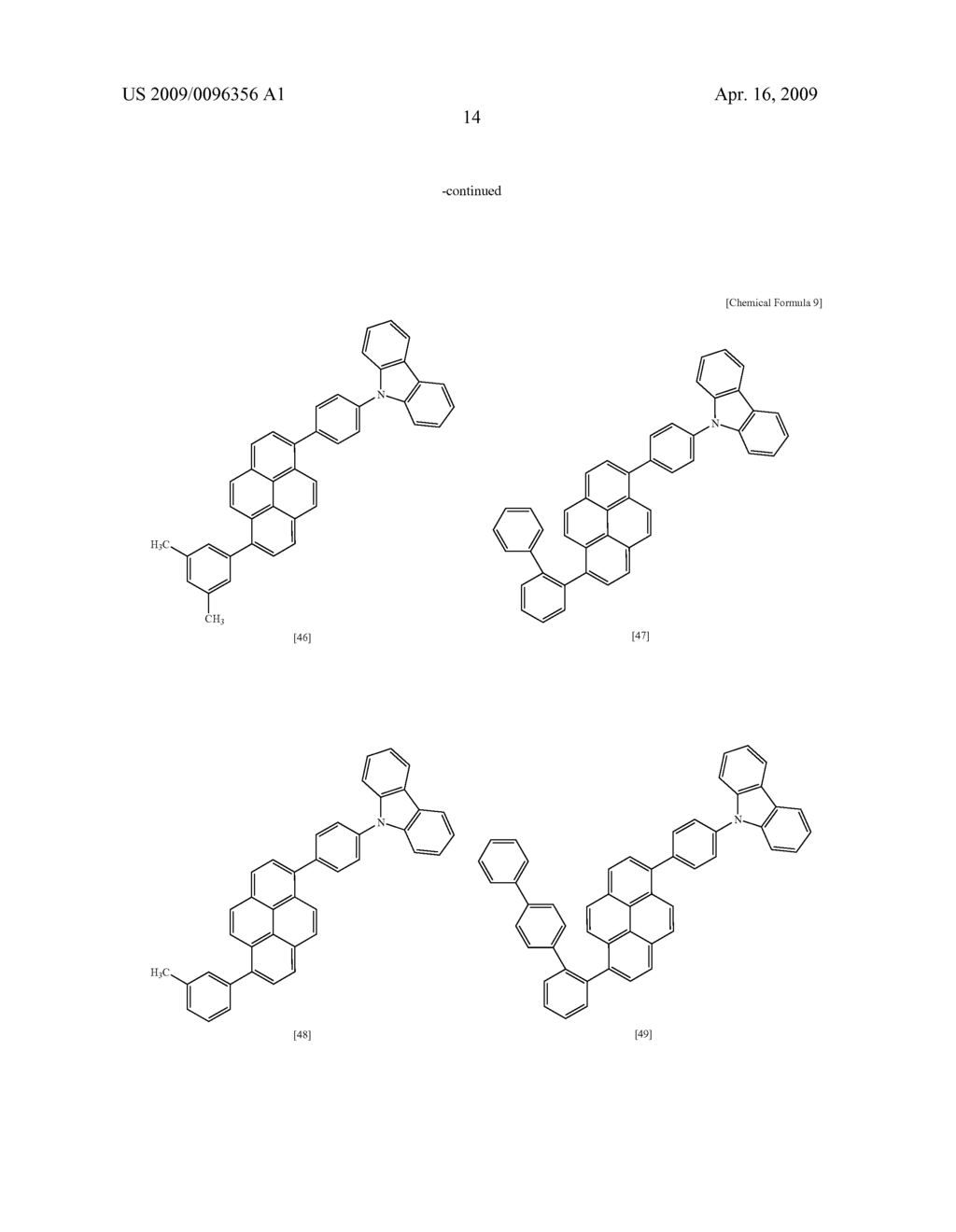 Light-emitting device material and light-emitting device - diagram, schematic, and image 15