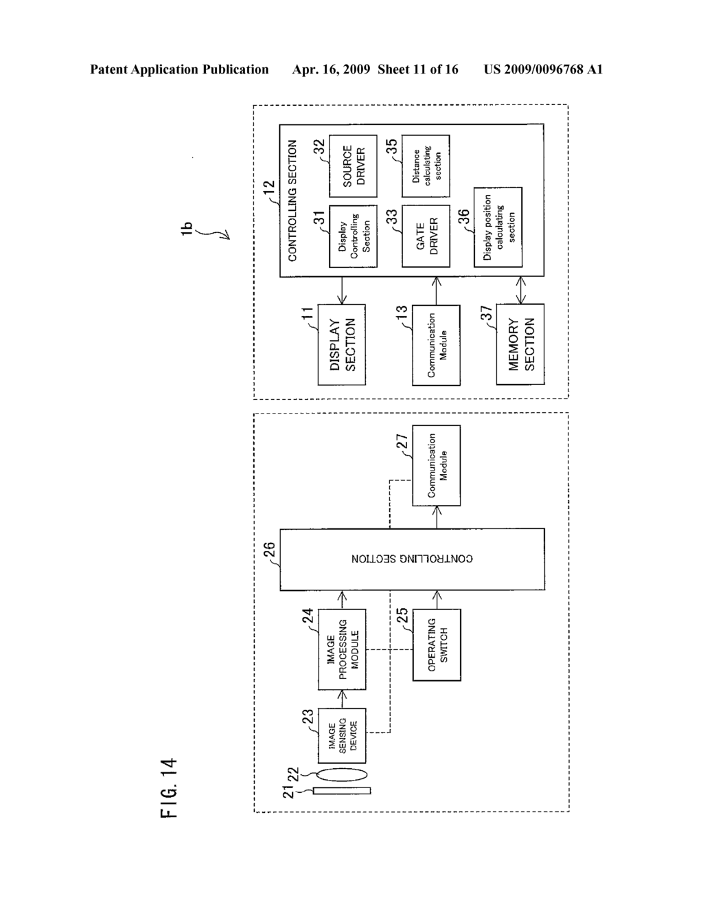 DISPLAY SYSTEM AND METHOD FOR DETECTING POINTED POSITION - diagram, schematic, and image 12