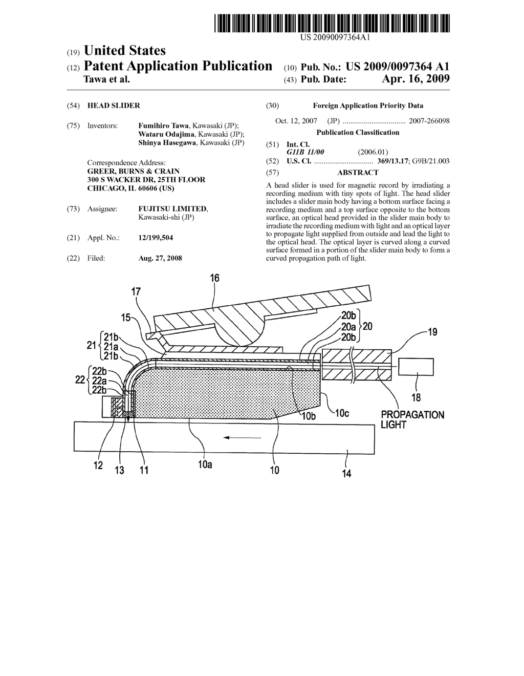 HEAD SLIDER - diagram, schematic, and image 01