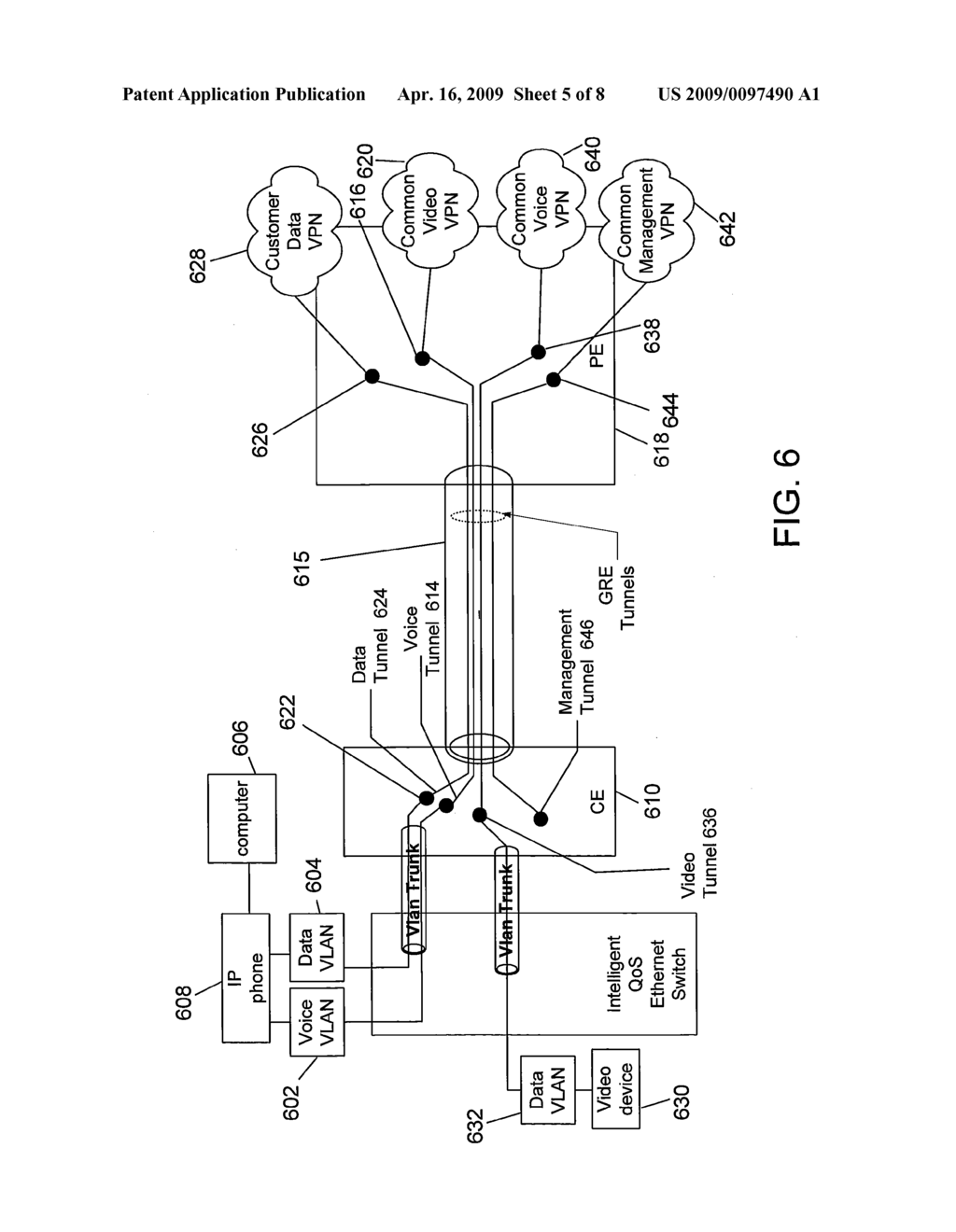 COMMUNICATIONS NETWORK WITH CONVERGED SERVICES - diagram, schematic, and image 06