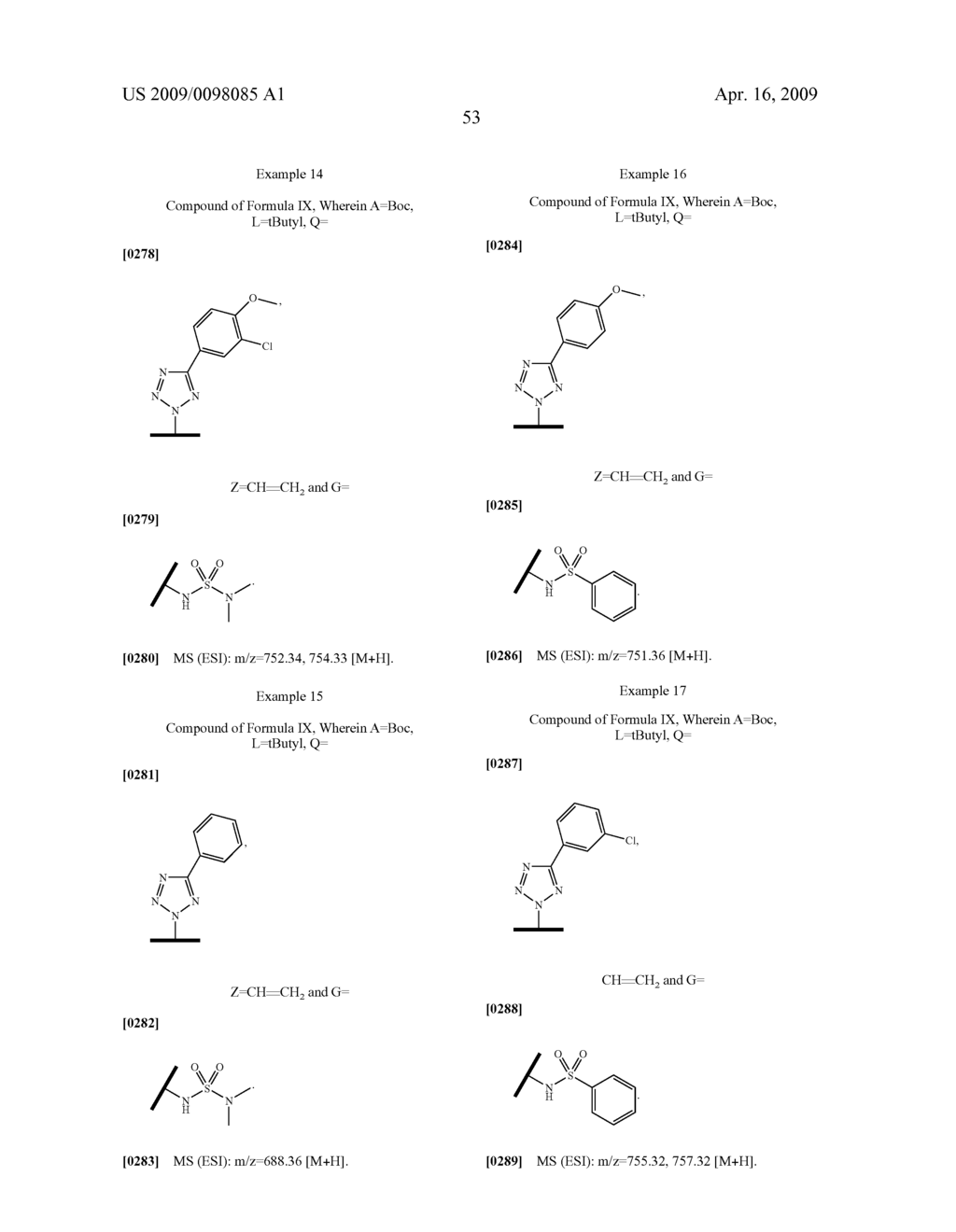 TETRAZOLYL ACYCLIC HEPATITIS C SERINE PROTEASE INHIBITORS - diagram, schematic, and image 54