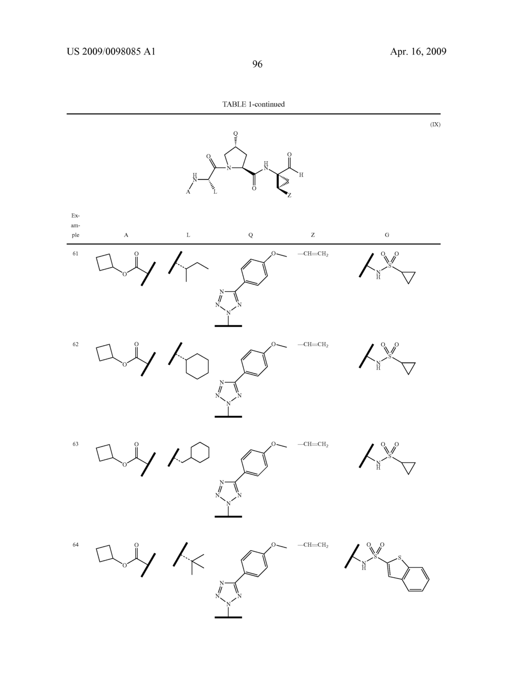 TETRAZOLYL ACYCLIC HEPATITIS C SERINE PROTEASE INHIBITORS - diagram, schematic, and image 97