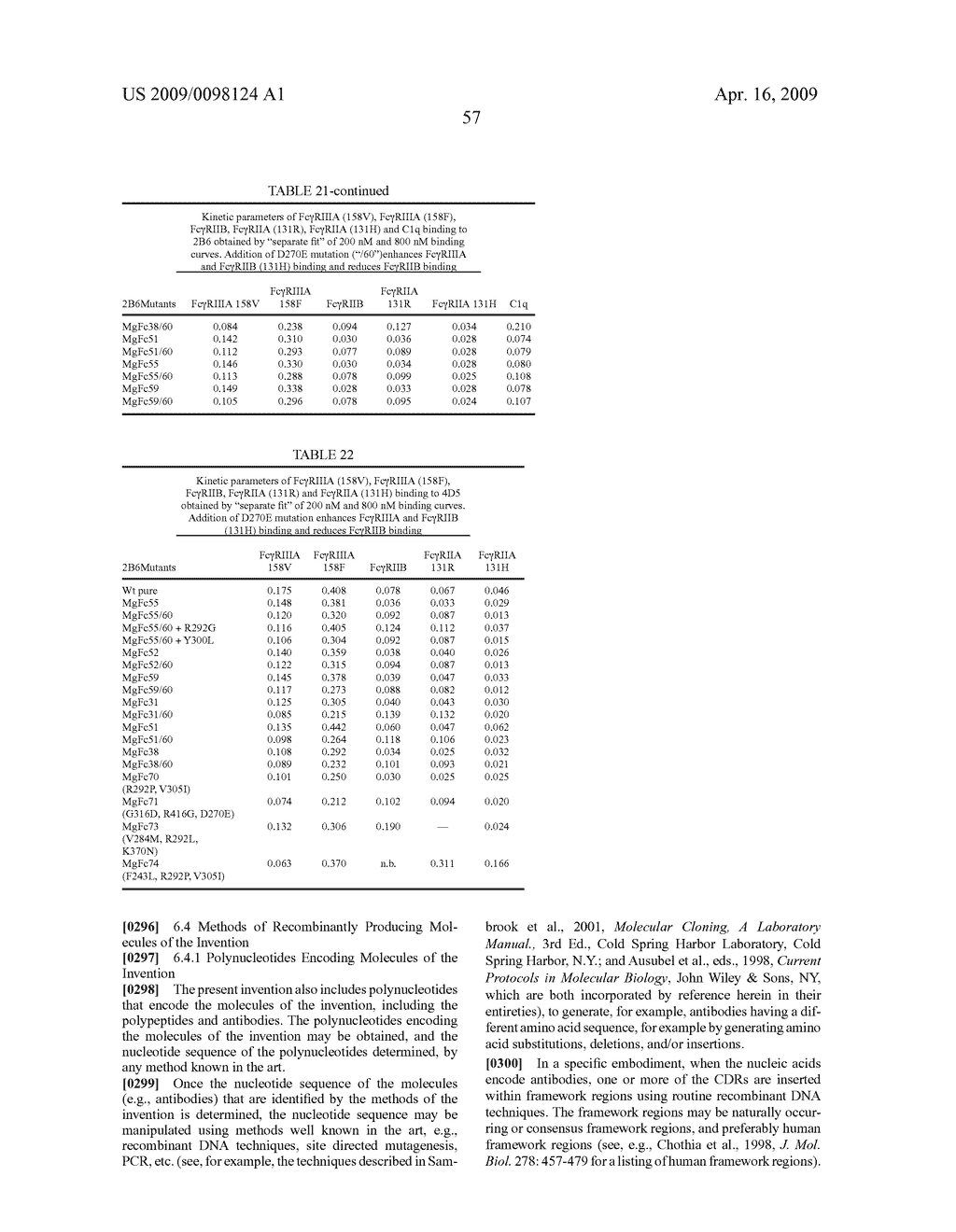 IDENTIFICATION AND ENGINEERING OF ANTIBODIES WITH VARIANT HEAVY CHAINS AND METHODS OF USING SAME - diagram, schematic, and image 107