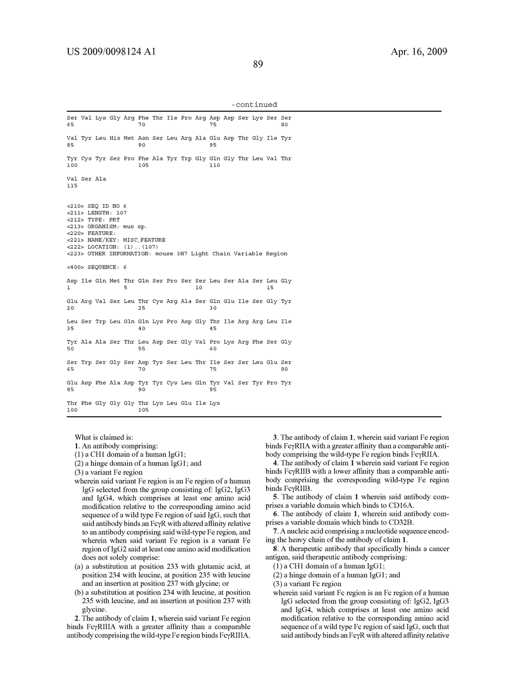 IDENTIFICATION AND ENGINEERING OF ANTIBODIES WITH VARIANT HEAVY CHAINS AND METHODS OF USING SAME - diagram, schematic, and image 139