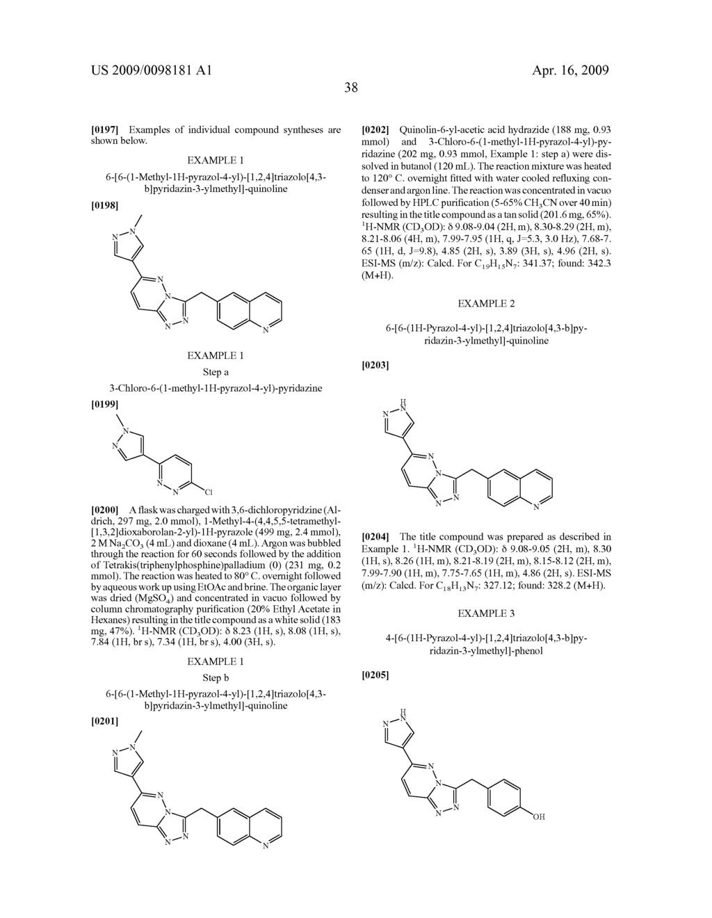 TRIAZOLOPYRIDAZINES AS KINASE MODULATORS - diagram, schematic, and image 43