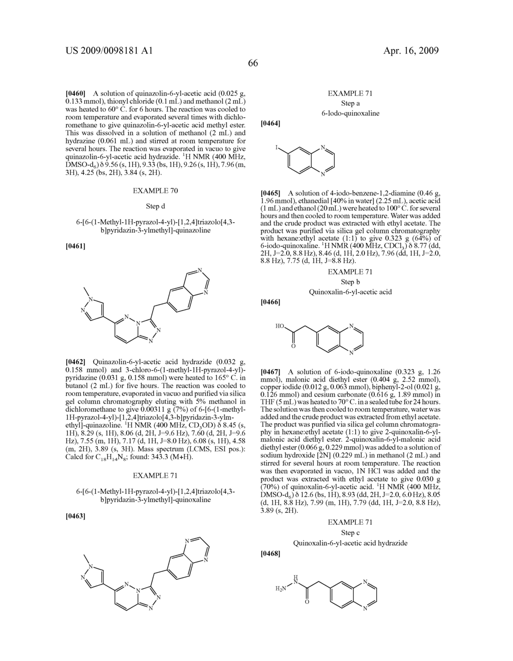 TRIAZOLOPYRIDAZINES AS KINASE MODULATORS - diagram, schematic, and image 71