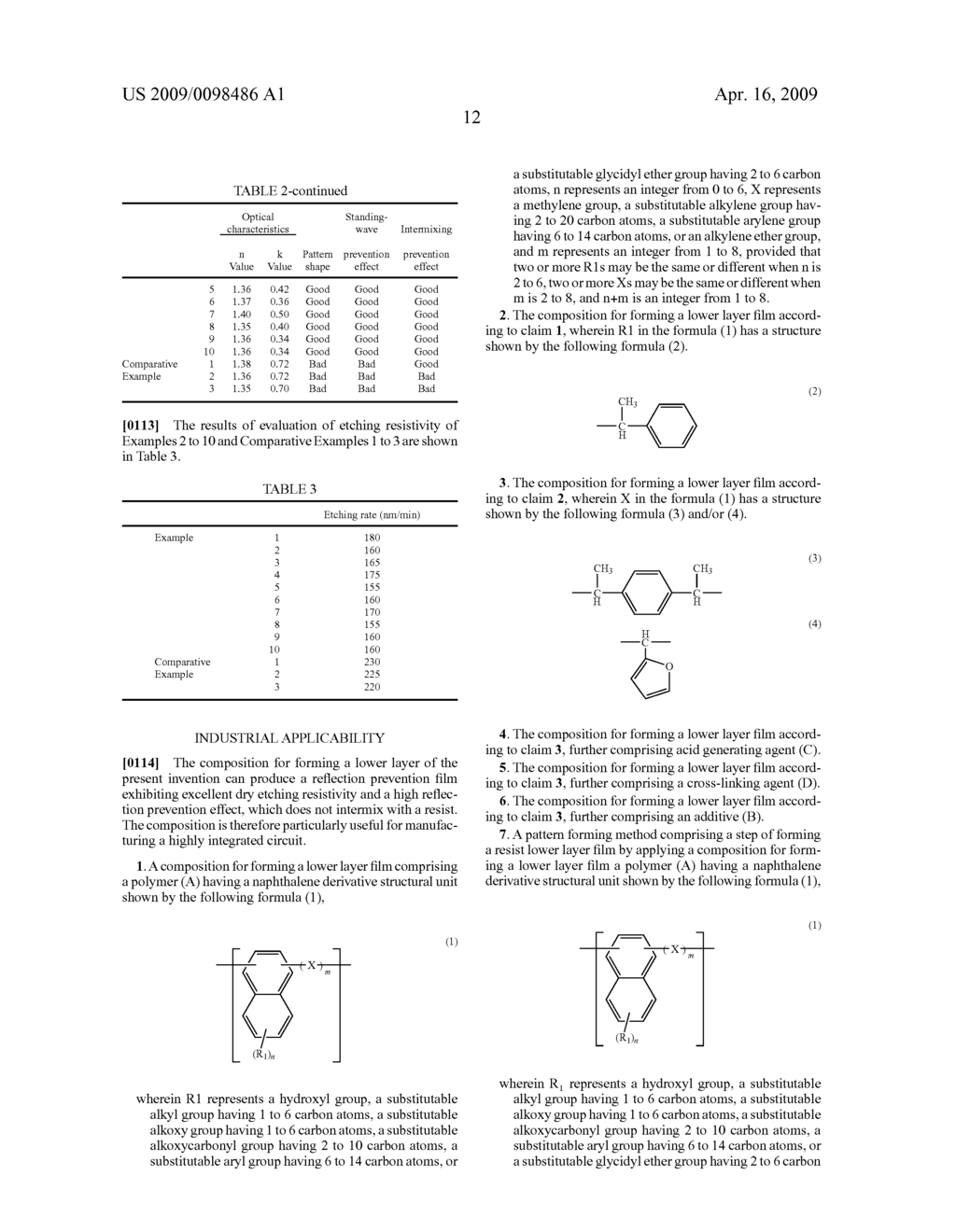 COMPOSITION FOR FORMING LOWER LAYER FILM AND PATTERN FORMING METHOD - diagram, schematic, and image 13