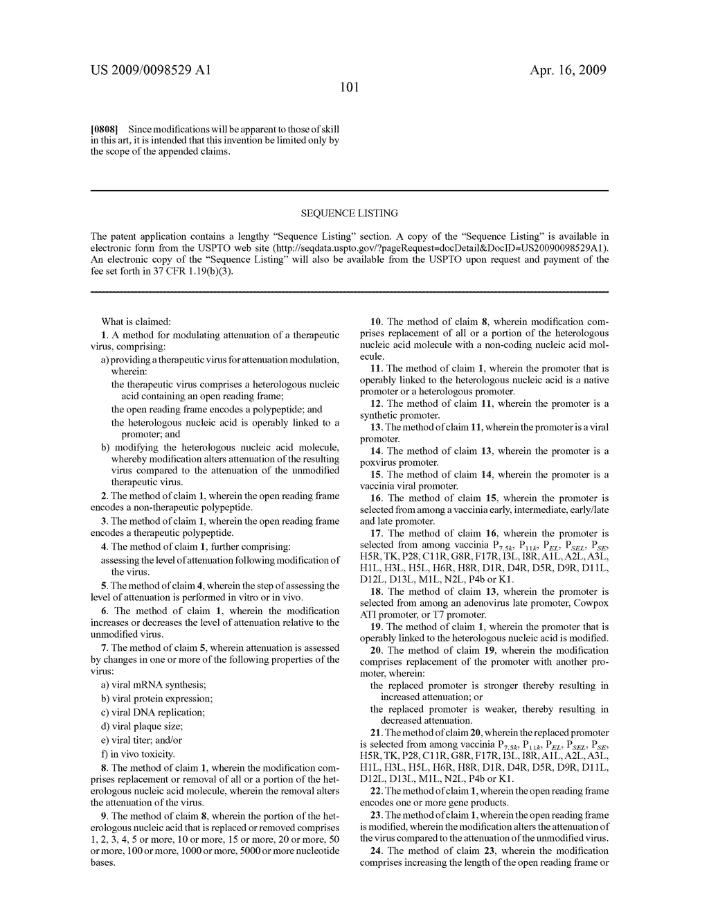 Methods for attenuating virus strains for diagnostic and therapeutic uses - diagram, schematic, and image 102