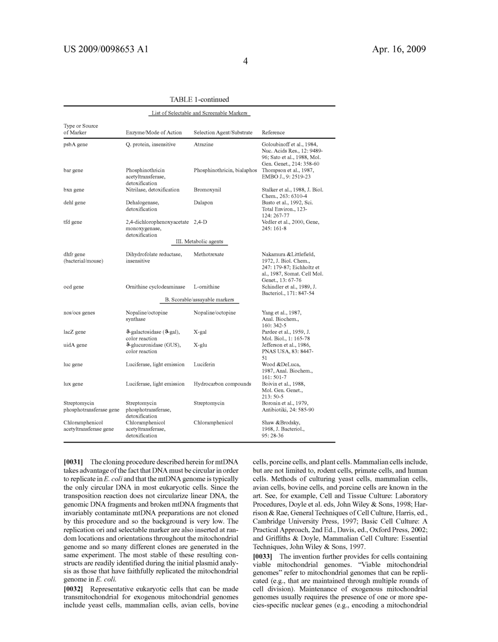 Transgenomic Mitochondria, Transmitochondrial Cells and Organisms, and Methods of Making and Using - diagram, schematic, and image 12