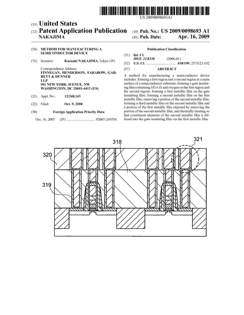 METHOD FOR MANUFACTURING A SEMICONDUCTOR DEVICE - diagram, schematic, and image 01