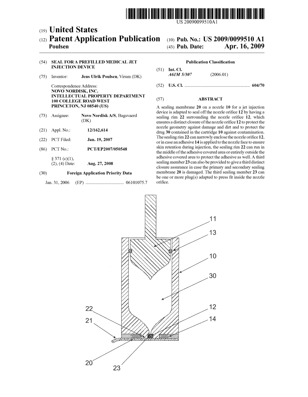 Seal for a Prefilled Medical Jet Injection Device - diagram, schematic, and image 01