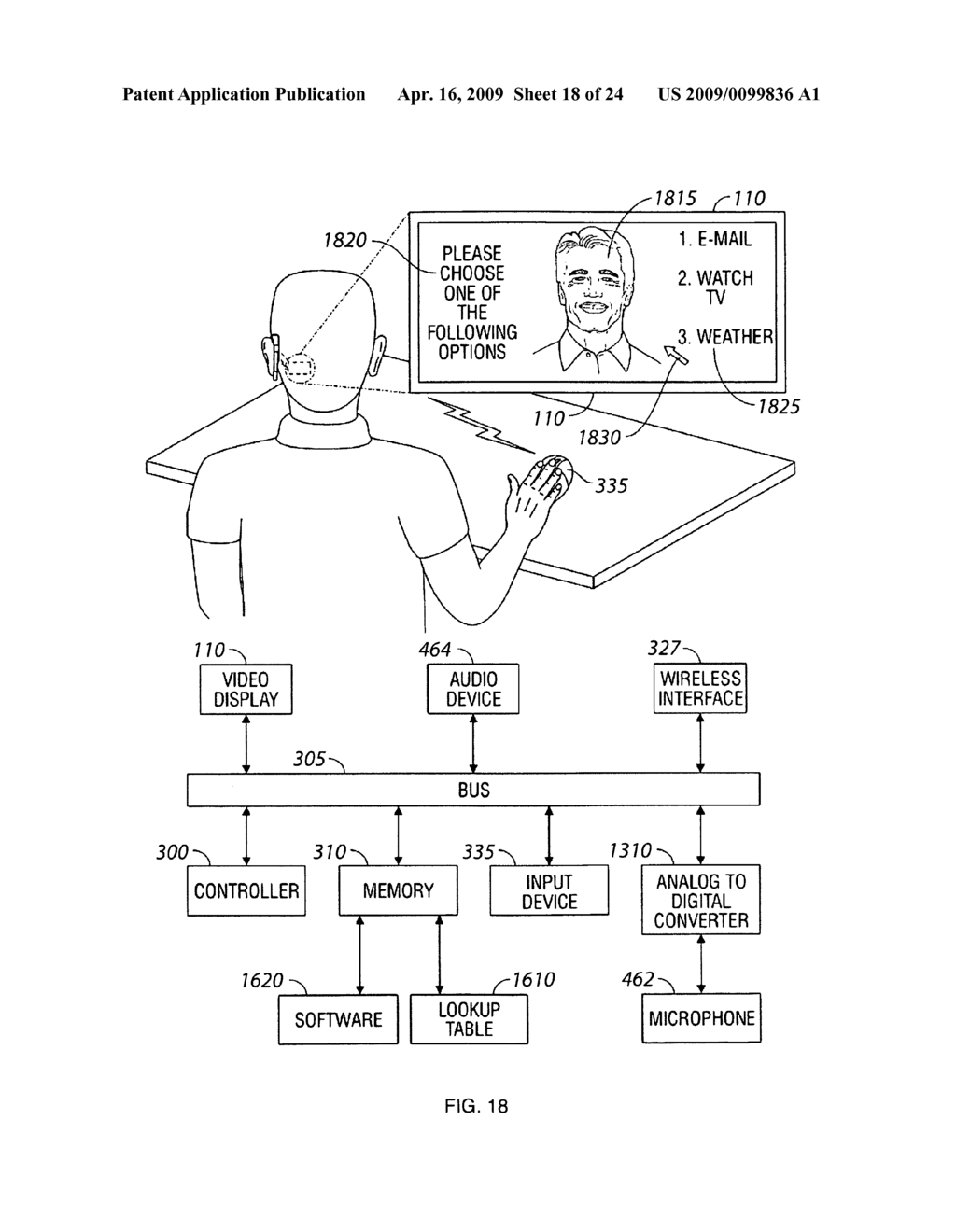 Mobile wireless display providing speech to speech translation and avatar simulating human attributes - diagram, schematic, and image 19