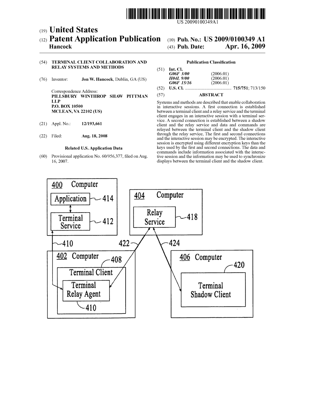 TERMINAL CLIENT COLLABORATION AND RELAY SYSTEMS AND METHODS - diagram, schematic, and image 01