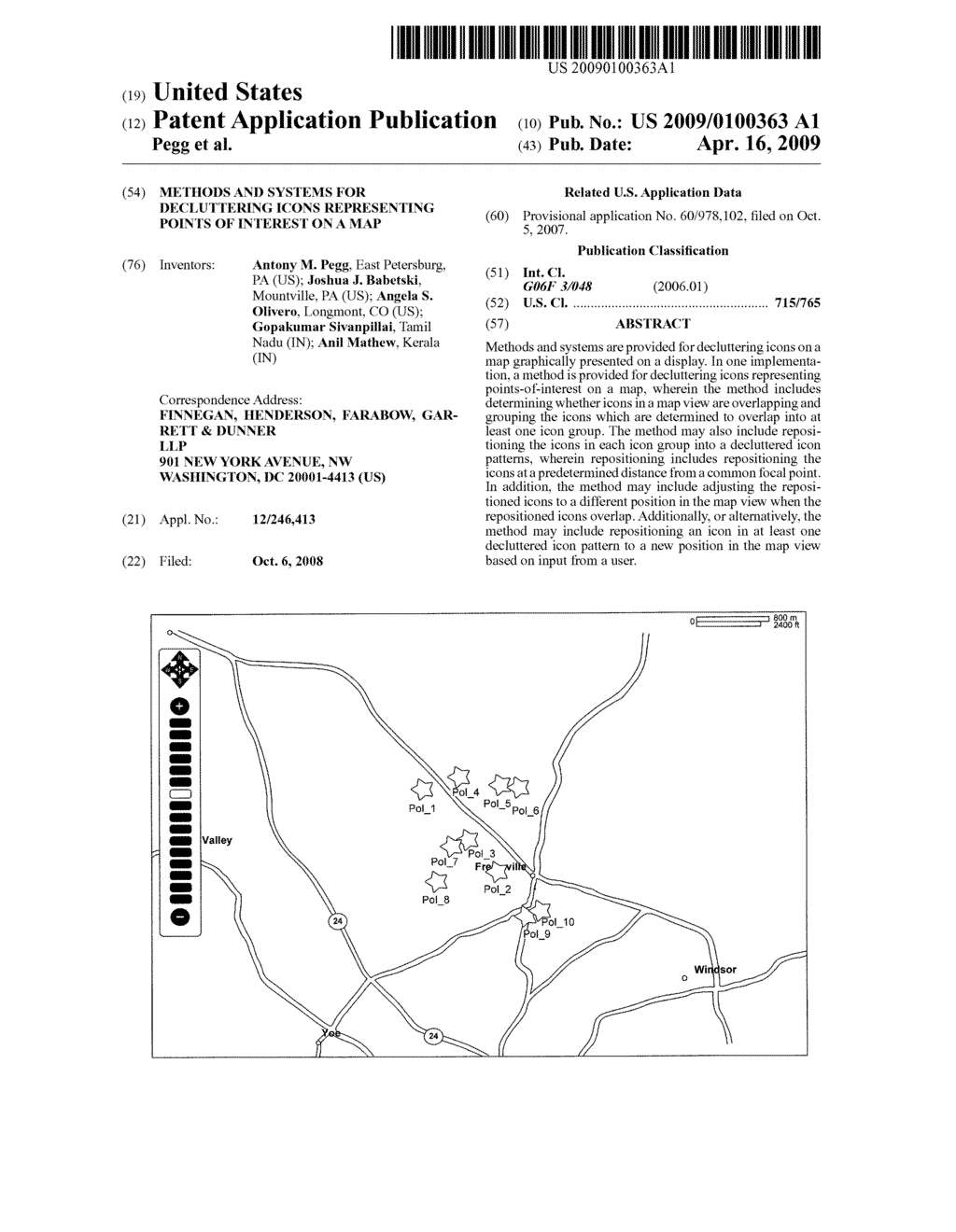 METHODS AND SYSTEMS FOR DECLUTTERING ICONS REPRESENTING POINTS OF INTEREST ON A MAP - diagram, schematic, and image 01