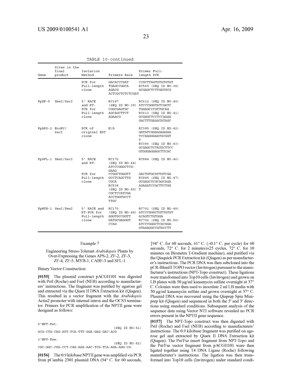 Transcription Factor Stress-Related Proteins and Methods of Use in Plants - diagram, schematic, and image 36