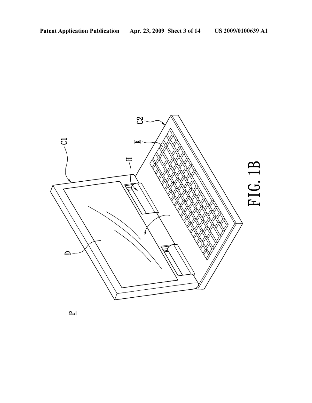 Hinge structure applied to a portable electronic device - diagram, schematic, and image 04