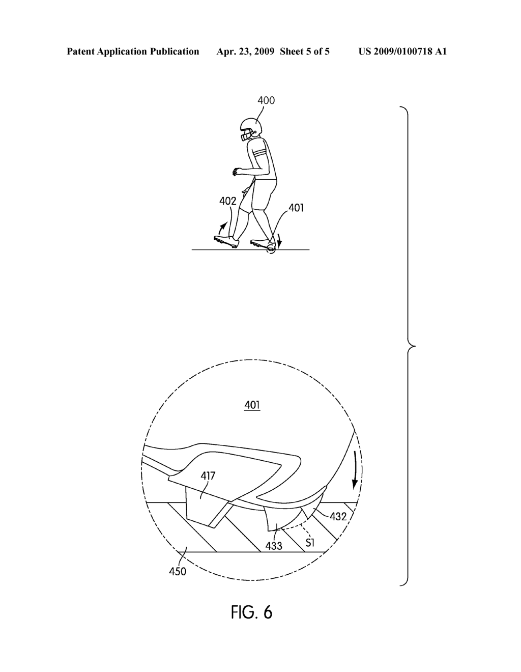 Article of Footwear with Heel Traction Elements - diagram, schematic, and image 06