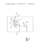 DEVICE FOR CONNECTING AND INTERLOCKING OF TWO BASE PLATES, ESPECIALLY FLOOR PANELS diagram and image