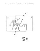 DEVICE FOR CONNECTING AND INTERLOCKING OF TWO BASE PLATES, ESPECIALLY FLOOR PANELS diagram and image