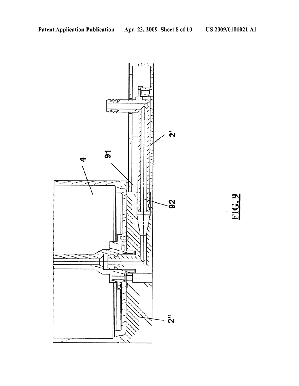 Steam Unit with External Fastening, Including a Tank for Frothing Milk and Heating Beverages, for a Machine for Espresso Beverages - diagram, schematic, and image 09