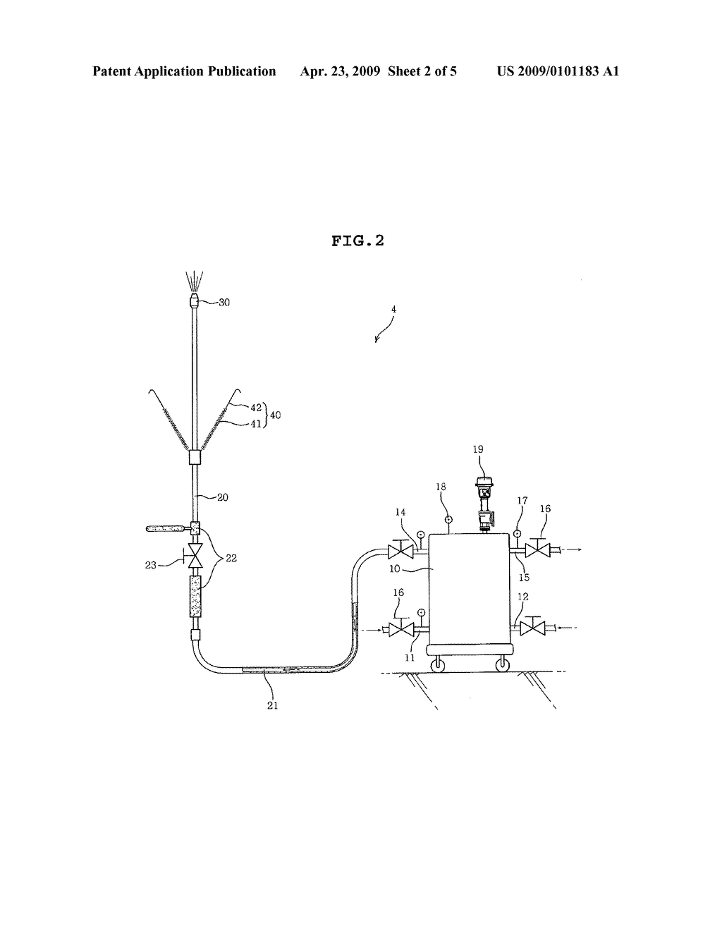 APPARATUS FOR CLEANING TUBE FINS OF AIR FAN COOLER FOR HEAT EXCHANGER - diagram, schematic, and image 03