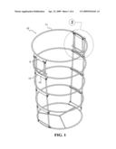 Collapsible laundry hamper diagram and image