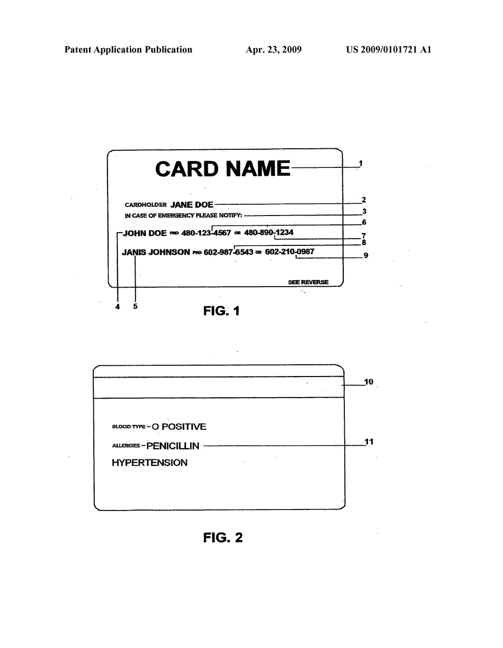 Emergency contact information and identification card - diagram, schematic, and image 02