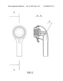 Controlled dispensing hand shower diagram and image