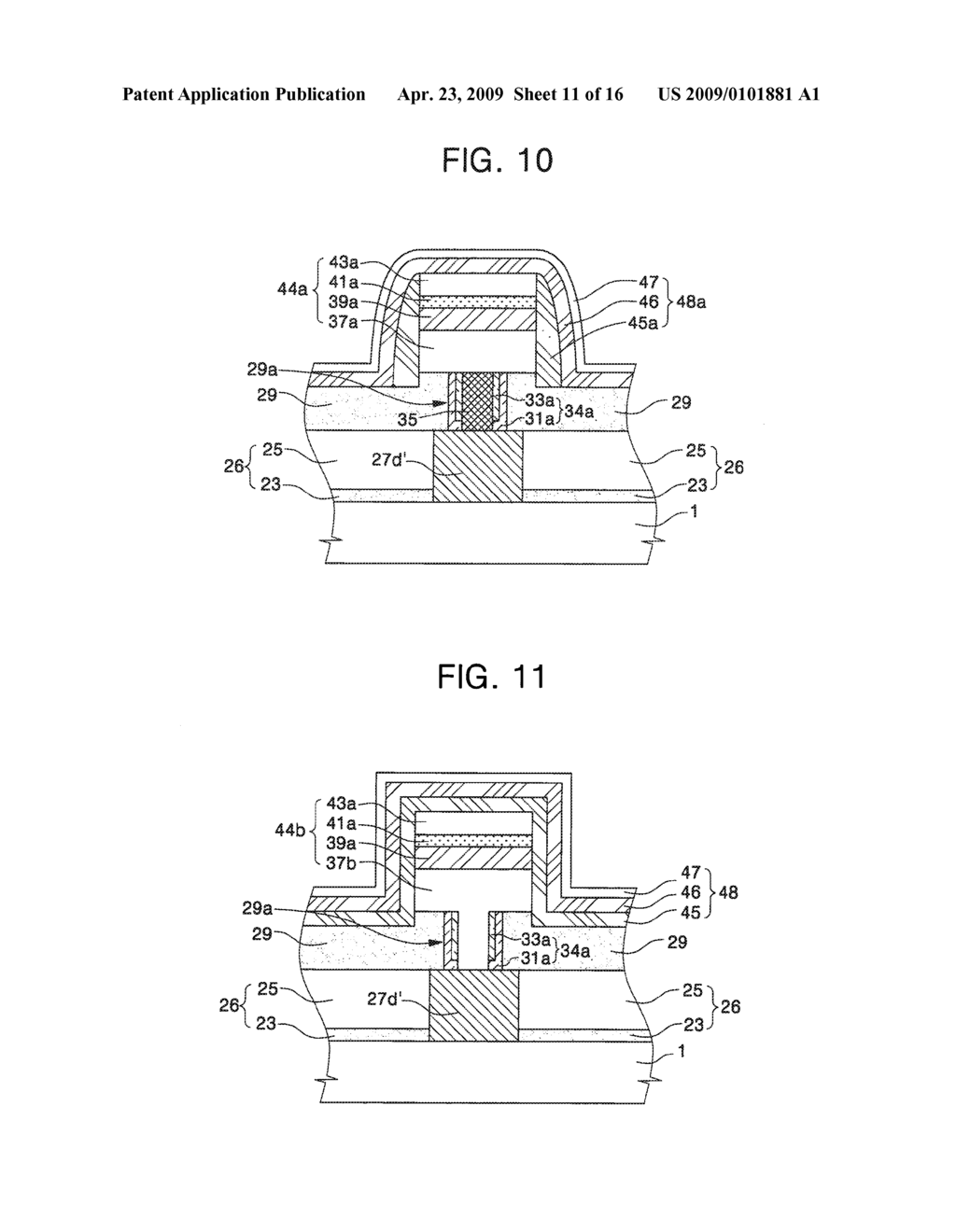 SEMICONDUCTOR DEVICES HAVING PHASE CHANGE MEMORY CELLS, ELECTRONIC SYSTEMS EMPLOYING THE SAME AND METHODS OF FABRICATING THE SAME - diagram, schematic, and image 12