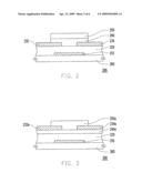 STACKED STRUCTURE AND METHOD OF PATTERNING THE SAME AND ORGANIC THIN FILM TRANSISTOR AND ARRAY HAVING THE SAME diagram and image