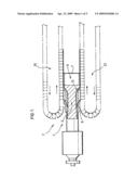 Pipe extruding system with cooling plug separation diagram and image