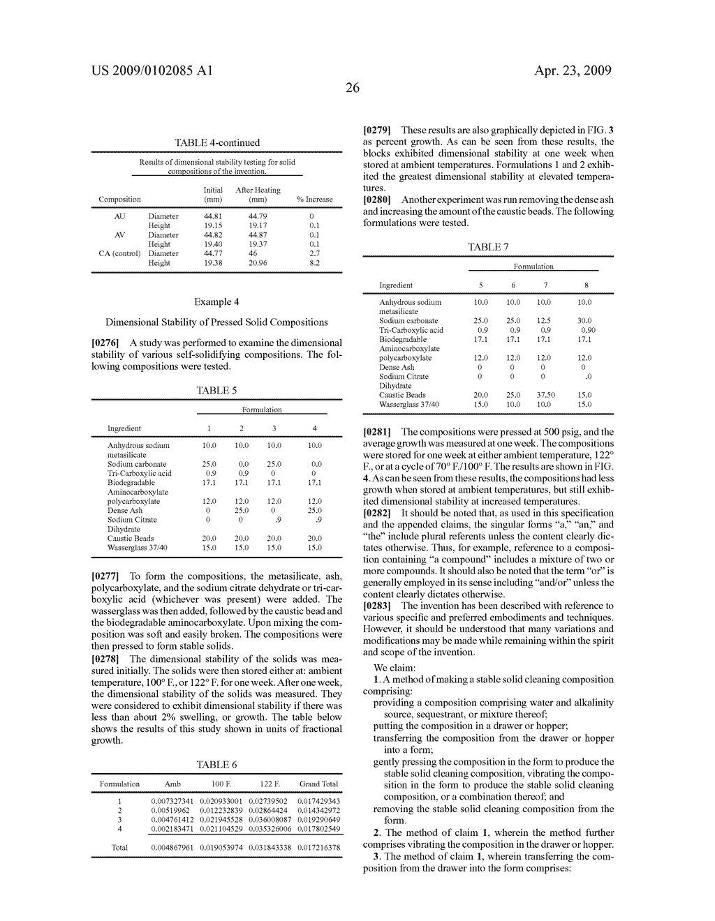 Pressed, self-solidifying, solid cleaning compositions and methods of making them - diagram, schematic, and image 31