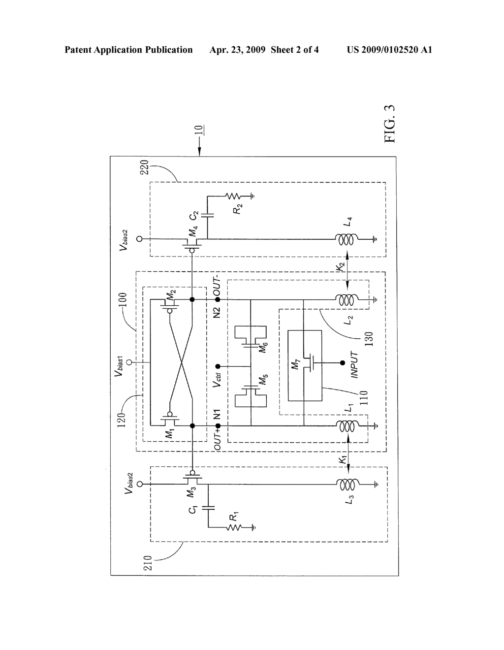 DIRECT INJECTION-LOCKED FREQUENCY DIVIDER CIRCUIT WITH INDUCTIVE-COUPLING FEEDBACK ARCHITECTURE - diagram, schematic, and image 03