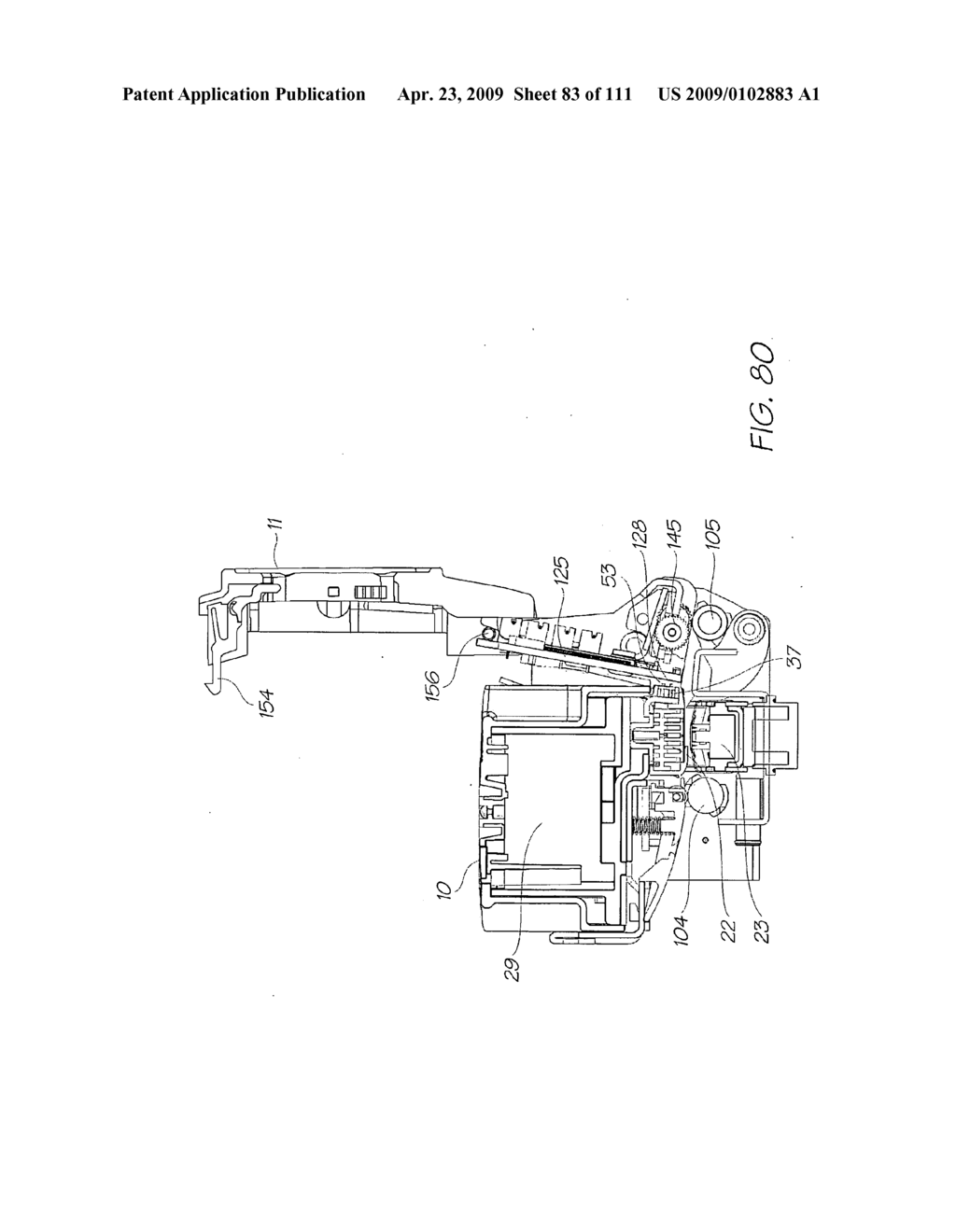 CRADLE UNIT WHICH ELECTROMAGNETICALLY OPERATES PRINTHEAD CAPPER - diagram, schematic, and image 84