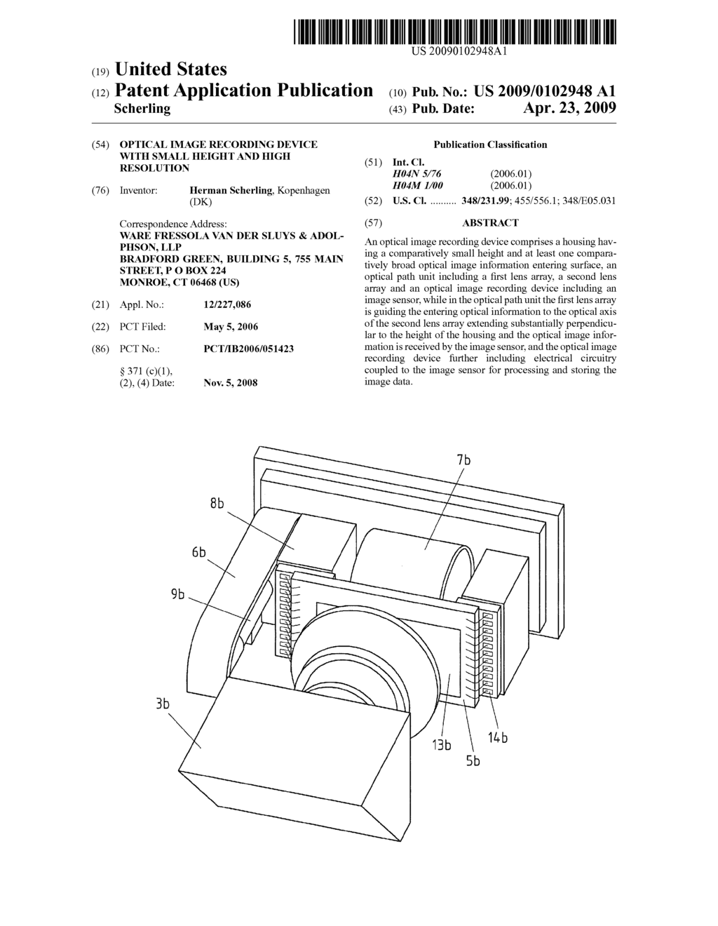 Optical Image Recording Device with Small Height and High Resolution - diagram, schematic, and image 01