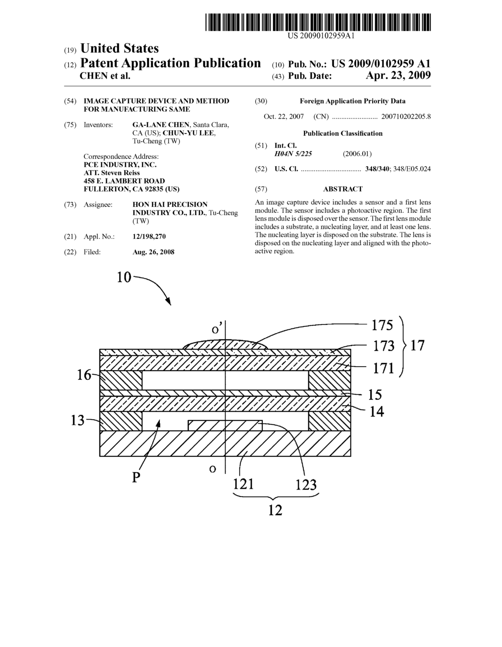 IMAGE CAPTURE DEVICE AND METHOD FOR MANUFACTURING SAME - diagram, schematic, and image 01