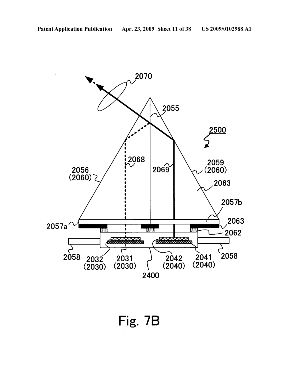 Projection device provided with semiconductor light source - diagram, schematic, and image 12