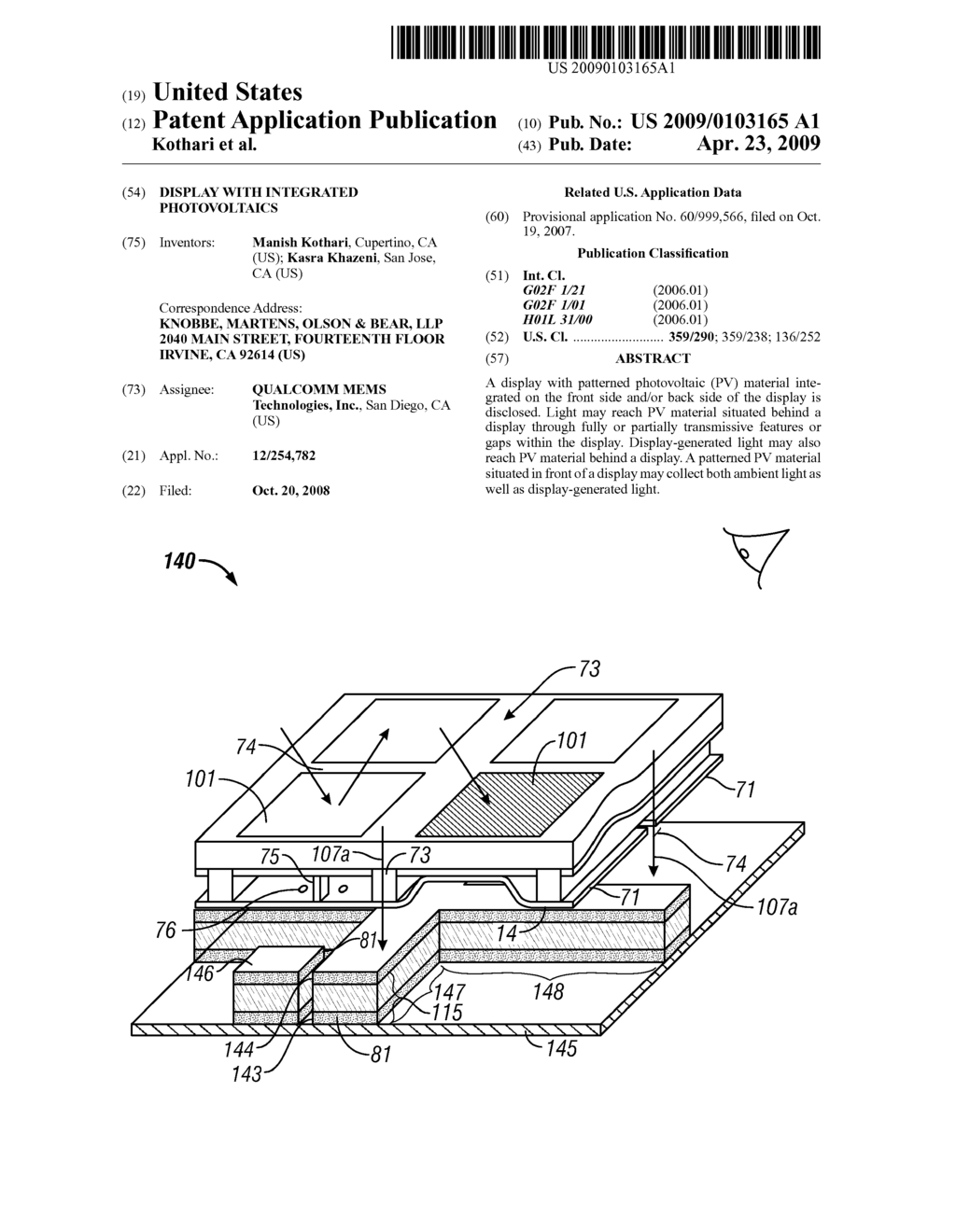 Display with Integrated Photovoltaics - diagram, schematic, and image 01