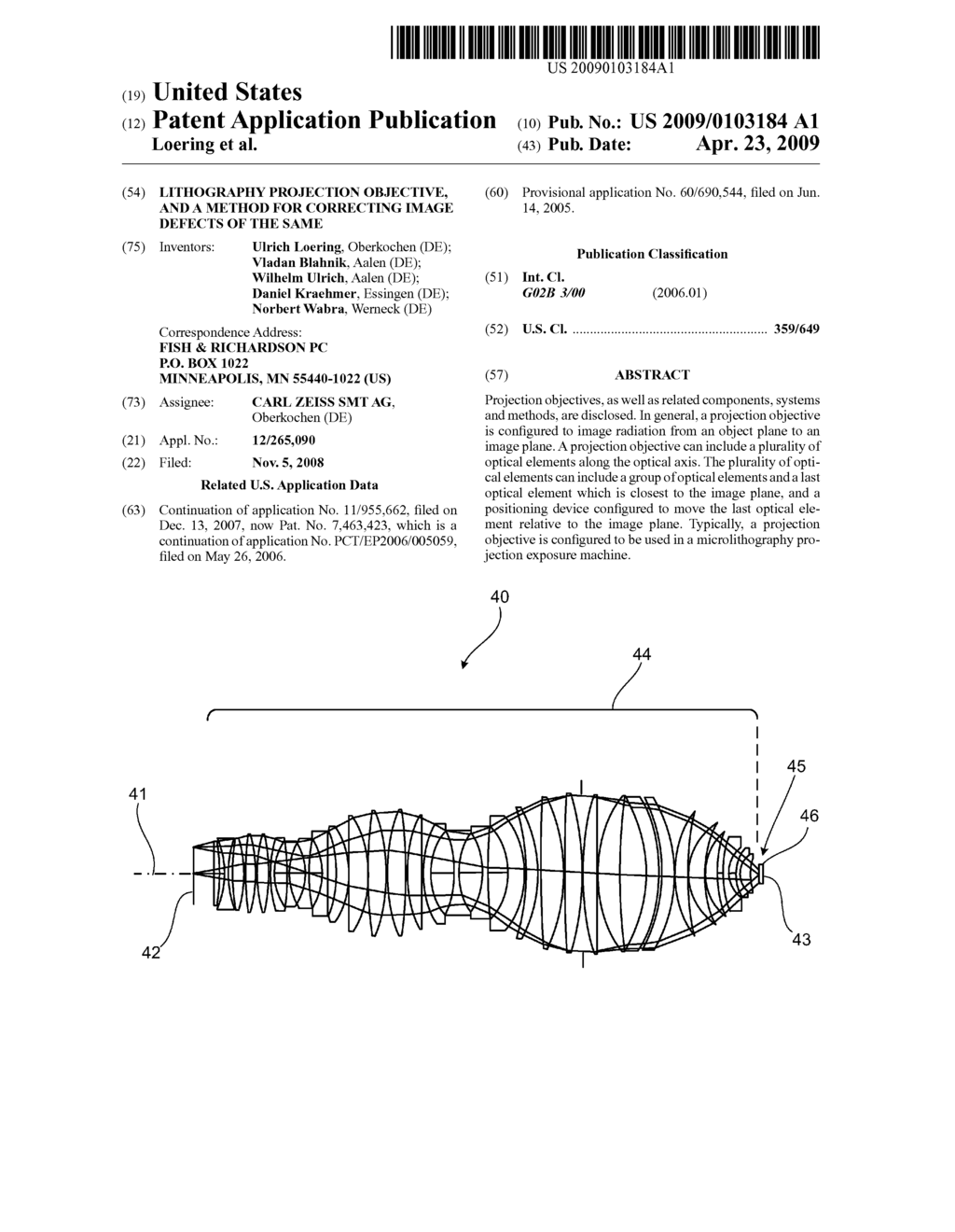 LITHOGRAPHY PROJECTION OBJECTIVE, AND A METHOD FOR CORRECTING IMAGE DEFECTS OF THE SAME - diagram, schematic, and image 01