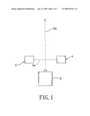 Stun gun with an extendable electric shock distance diagram and image