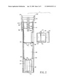 Stun gun with an extendable electric shock distance diagram and image